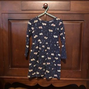 Hanna Andersson bunny navy dress girls 4